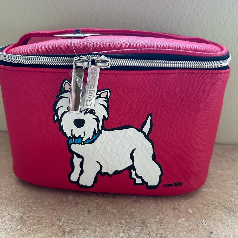 NWT Marc Tetro Westie Cosmetic Bag (large)